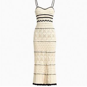 Eyelet Midi Crochet Dress